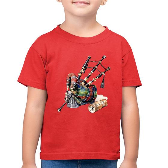 Imagem de Camiseta Algodão Infantil Gaita de Foles - Foca na Moda