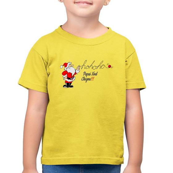 Imagem de Camiseta Algodão Infantil Ho Ho Ho Papai Noel Chegou - Foca na Moda