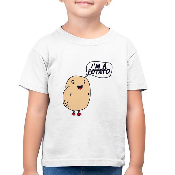 Imagem de Camiseta Algodão Infantil I'm A Potato - Foca na Moda