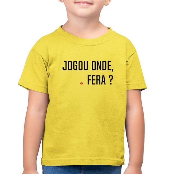 Imagem de Camiseta Algodão Infantil Jogou onde fera - Foca na Moda