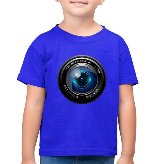Imagem de Camiseta Algodão Infantil Lente Câmera - Foca na Moda