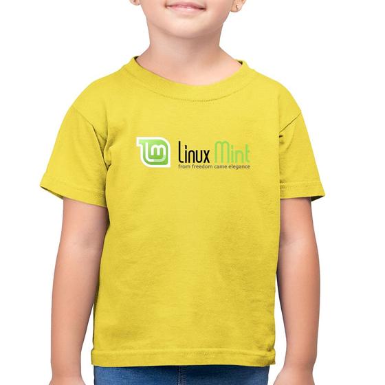 Imagem de Camiseta Algodão Infantil Linux Mint - Foca na Moda