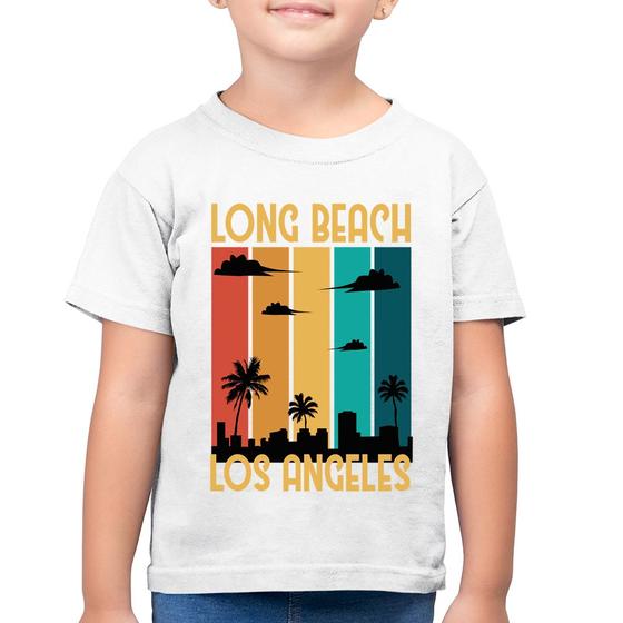 Imagem de Camiseta Algodão Infantil Long Beach Los Angeles - Foca na Moda