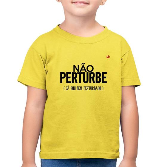 Imagem de Camiseta Algodão Infantil Não perturbe, já sou bem perturbado - Foca na Moda