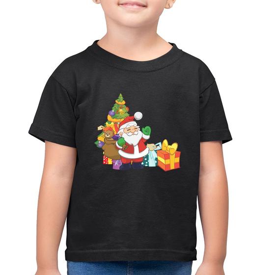 Imagem de Camiseta Algodão Infantil Natal Papai Noel - Foca na Moda