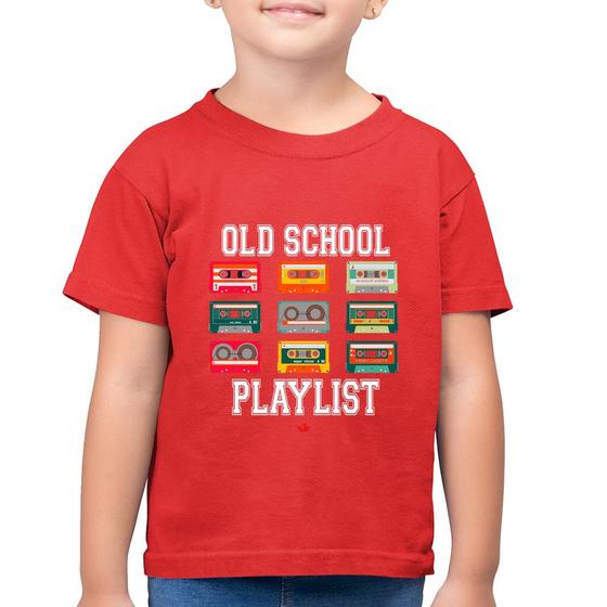 Imagem de Camiseta Algodão Infantil Old School Playlist - Foca na Moda