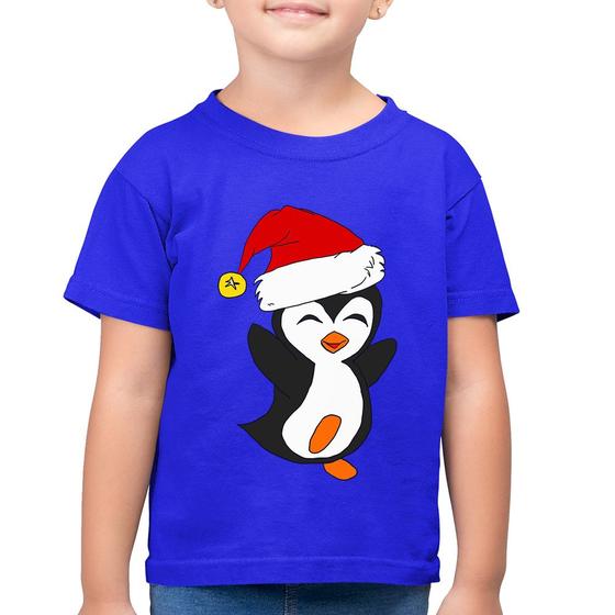 Imagem de Camiseta Algodão Infantil Pinguim Noel - Foca na Moda