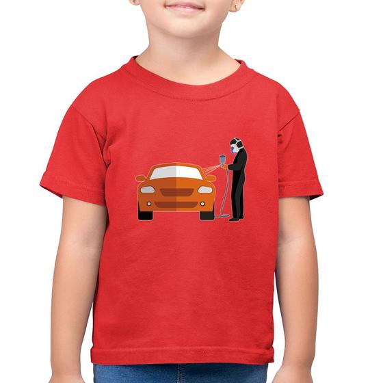Imagem de Camiseta Algodão Infantil Pintor Automotivo - Foca na Moda