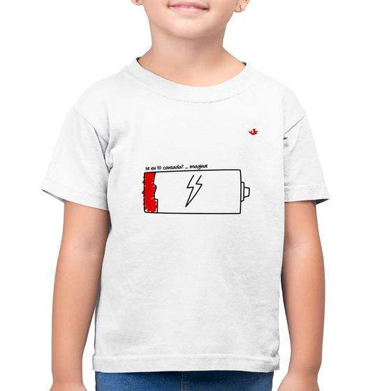 Imagem de Camiseta Algodão Infantil Se eu tô cansada - Foca na Moda