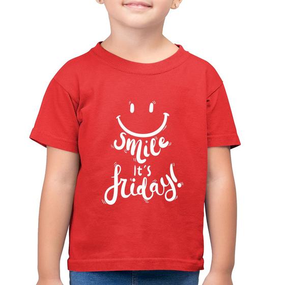 Imagem de Camiseta Algodão Infantil Smile, It's Friday! - Foca na Moda