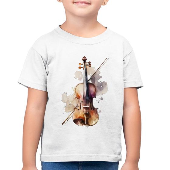 Imagem de Camiseta Algodão Infantil Violino - Foca na Moda