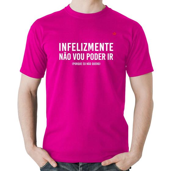 Imagem de Camiseta Algodão Infelizmente não vou poder ir - Foca na Moda