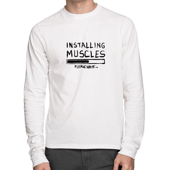 Imagem de Camiseta Algodão Installing Muscles Manga Longa - Foca na Moda