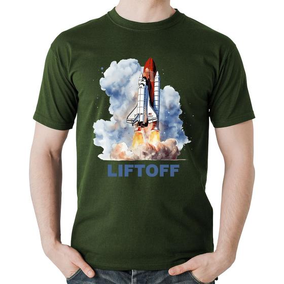 Imagem de Camiseta Algodão Liftoff: Lançamento do Ônibus Espacial - Foca na Moda