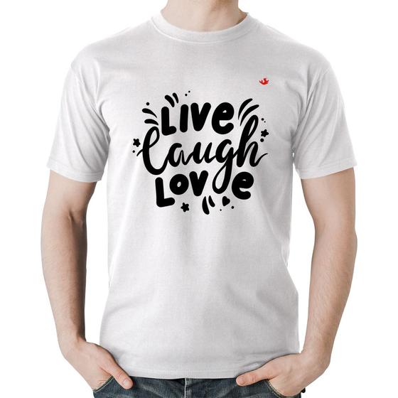 Imagem de Camiseta Algodão Live Laugh Love - Foca na Moda