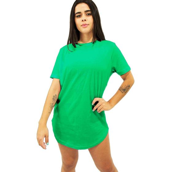 Imagem de Camiseta Algodão Longline Oversized Feminina Blusa Estampada Pre Historic