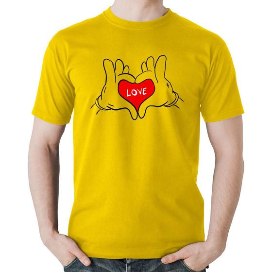 Imagem de Camiseta Algodão Love Hands  - Foca na Moda