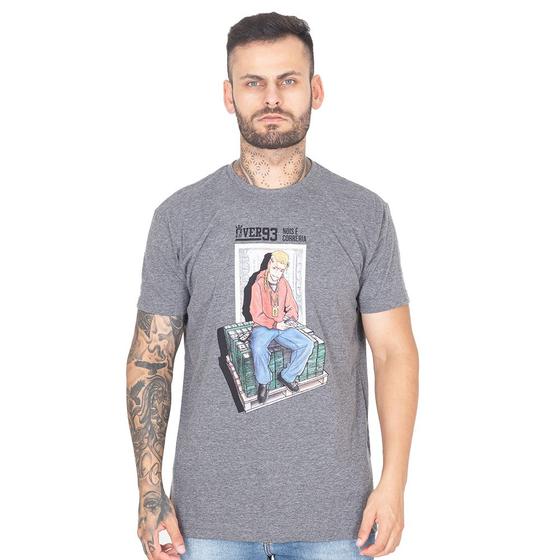 Imagem de Camiseta Algodão Masculina Com Estampa Gola Redonda Casual