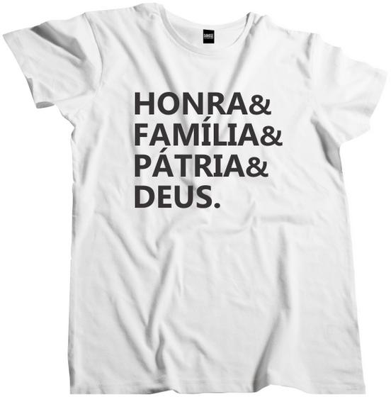 Imagem de Camiseta Algodão Masculina Honra família pátria Deus patrióta