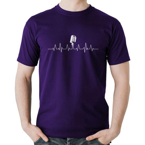 Imagem de Camiseta Algodão Microfone Batimentos Cardíacos - Foca na Moda