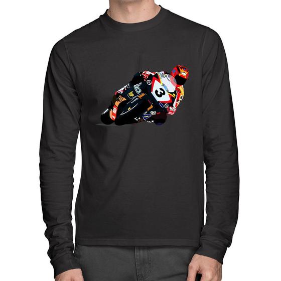 Imagem de Camiseta Algodão Motorcycle Racing Manga Longa - Foca na Moda