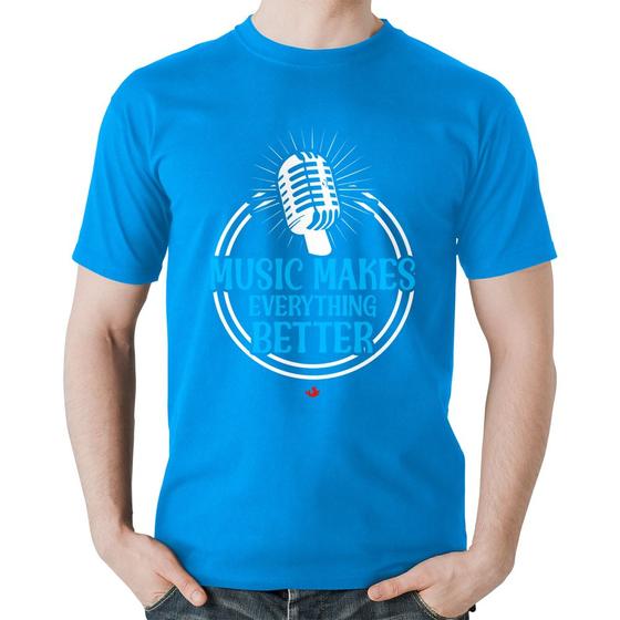 Imagem de Camiseta Algodão Music makes everything better - Foca na Moda