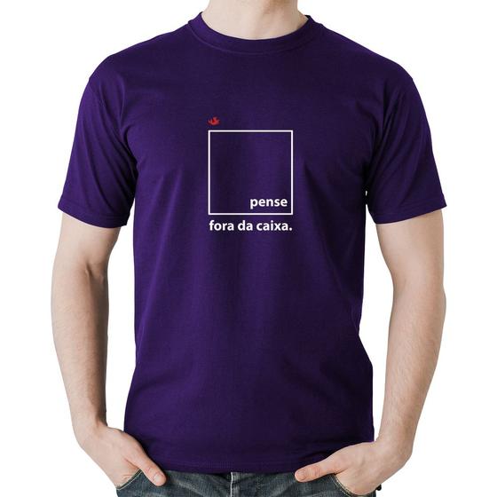 Imagem de Camiseta Algodão Pense fora da caixa - Foca na Moda