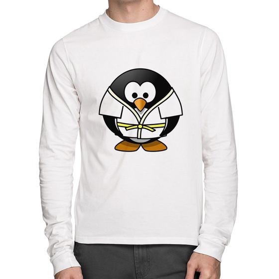 Imagem de Camiseta Algodão Pinguim Judô Manga Longa - Foca na Moda