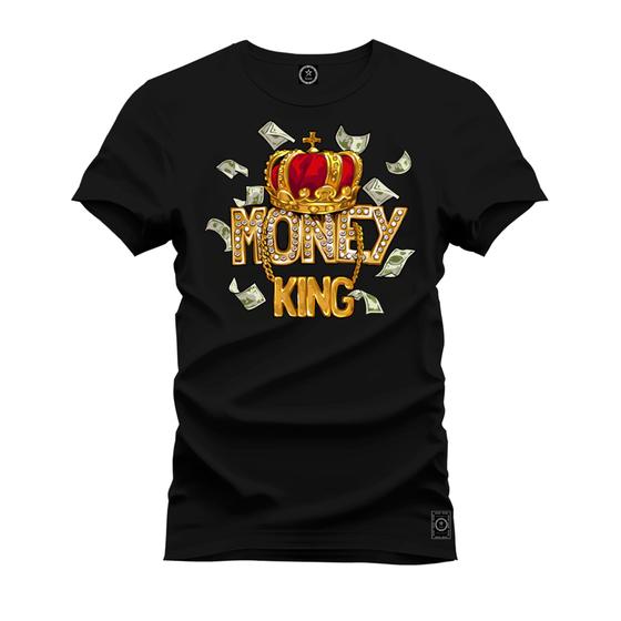 Imagem de Camiseta Algodão Plus Size Premium Tamanho Especial Money King