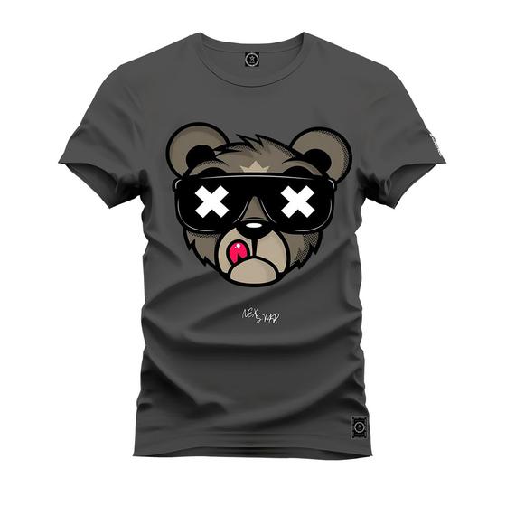 Imagem de Camiseta Algodão Plus Size Tamanho Grande Urso Bolado