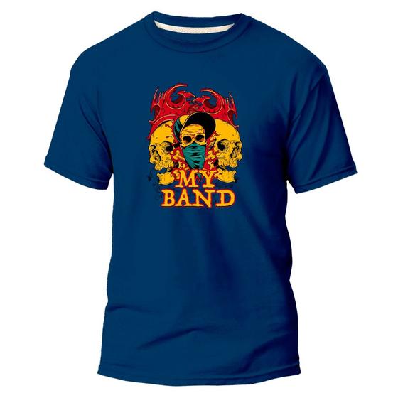 Imagem de Camiseta Algodão Premium Básica Estampa Digital My Band DTF