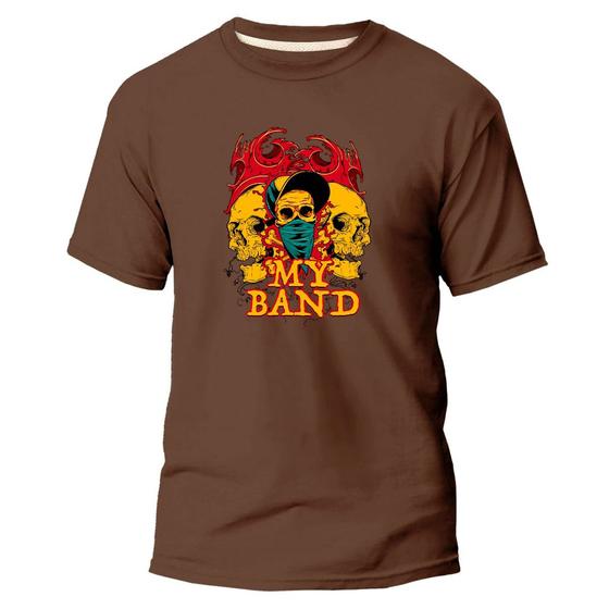 Imagem de Camiseta Algodão Premium Básica Estampa Digital My Band DTF