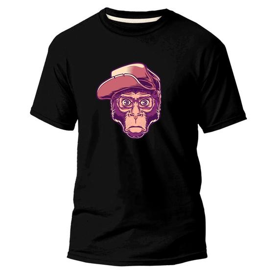 Imagem de Camiseta Algodão Premium Básica Estampa Digital Swag Monkey