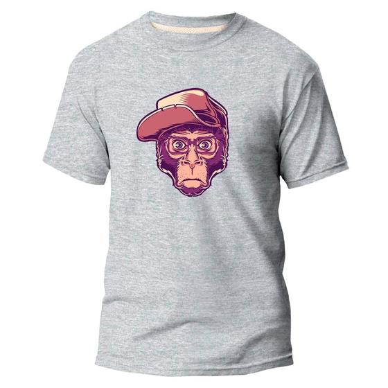 Imagem de Camiseta Algodão Premium Básica Estampa Digital Swag Monkey