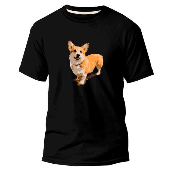 Imagem de Camiseta Algodão Premium Estampa Digital Cachorro Fofo Leve