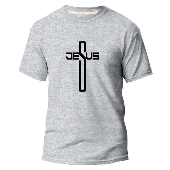 Imagem de Camiseta Algodão Premium Estampa Digital Cruz Jesus Cristo