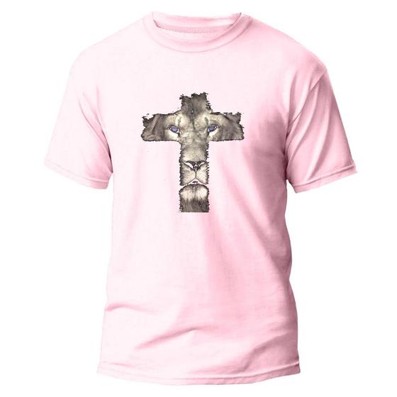 Imagem de Camiseta Algodão Premium Estampa Digital Cruz Leão de Juda