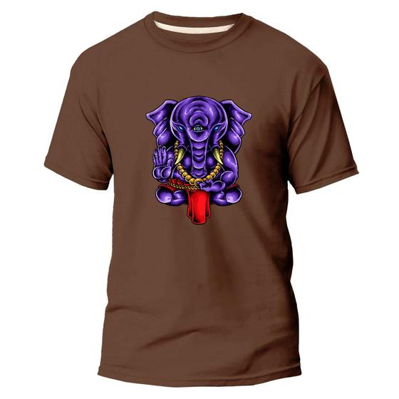 Imagem de Camiseta Algodão Premium Estampa Digital Ganesha Elefante