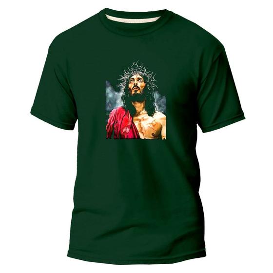 Imagem de Camiseta Algodão Premium Estampa Digital Jesus Cristo Coroa