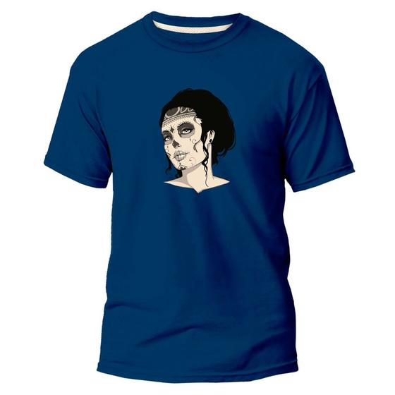 Imagem de Camiseta Algodão Premium Estampa Digital Moça La Catrina DTF