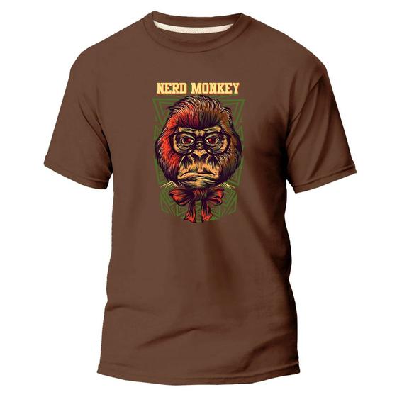 Imagem de Camiseta Algodão Premium Estampa Digital Nerd Monkey Leve