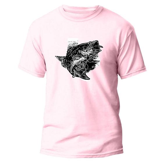Imagem de Camiseta Algodão Premium Estampa Digital Peixe Pescador Dtf