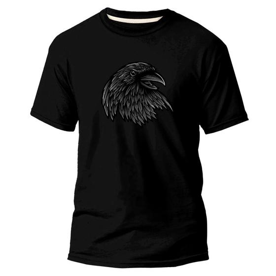 Imagem de Camiseta Algodão Premium Unissex Estampa Digital Corvo 