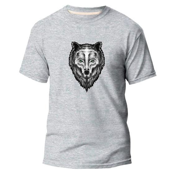 Imagem de Camiseta Algodão Premium Unissex Estampa Digital Lobo 