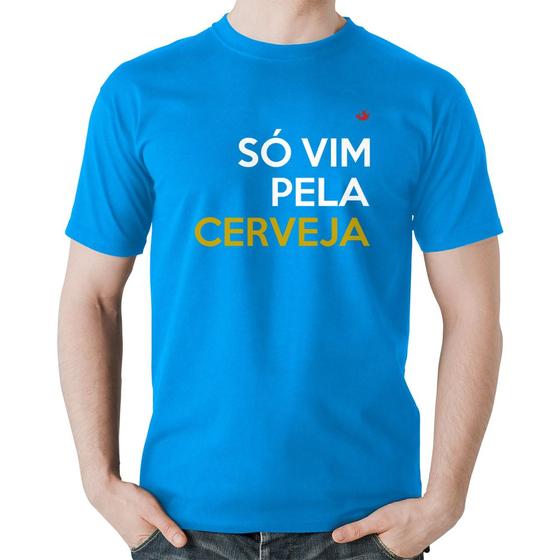 Imagem de Camiseta Algodão Só vim pela cerveja - Foca na Moda