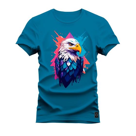 Imagem de Camiseta Algodão T-Shirt Premium Estampada Aguia Aquarela