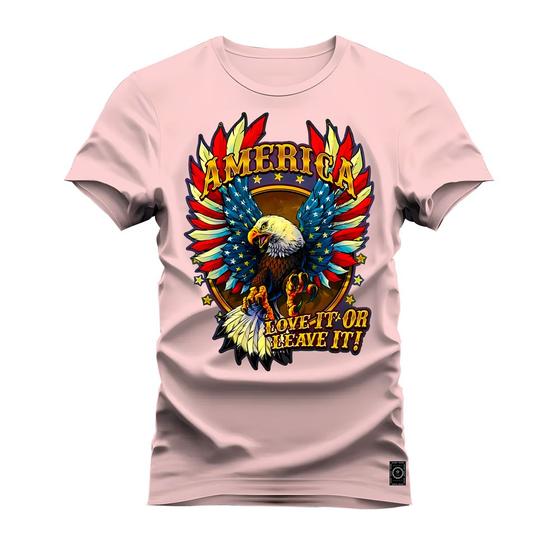 Imagem de Camiseta Algodão T-Shirt Premium Estampada America Passaro