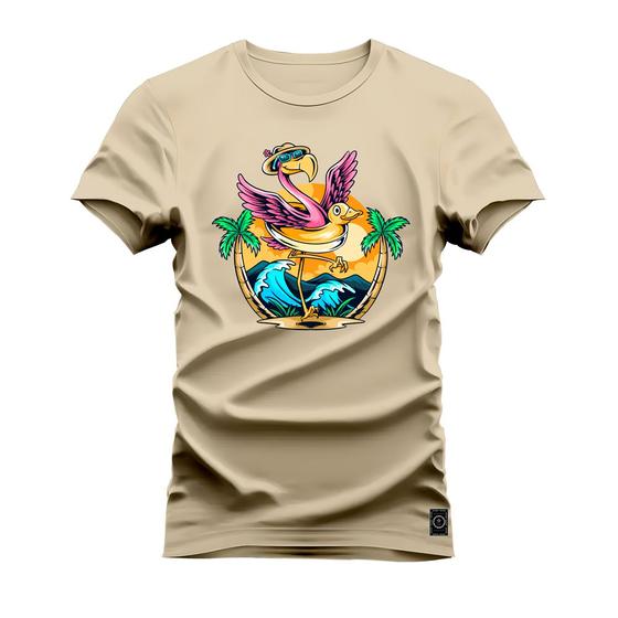 Imagem de Camiseta Algodão T-Shirt Premium Estampada Passaro Boia