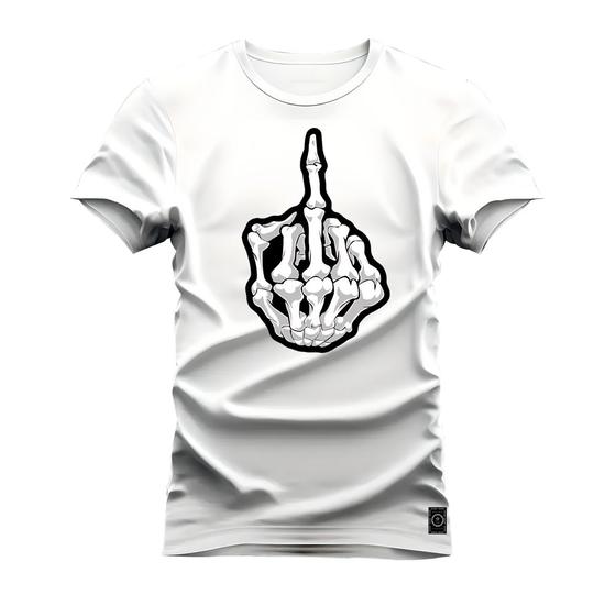 Imagem de Camiseta Algodão T-Shirt Premium Estampada The Fuck Caveira