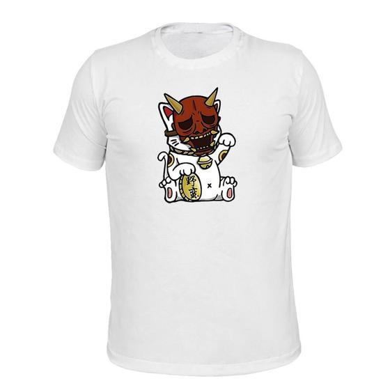 Imagem de Camiseta Algodão Tecido Macio Gato Mask